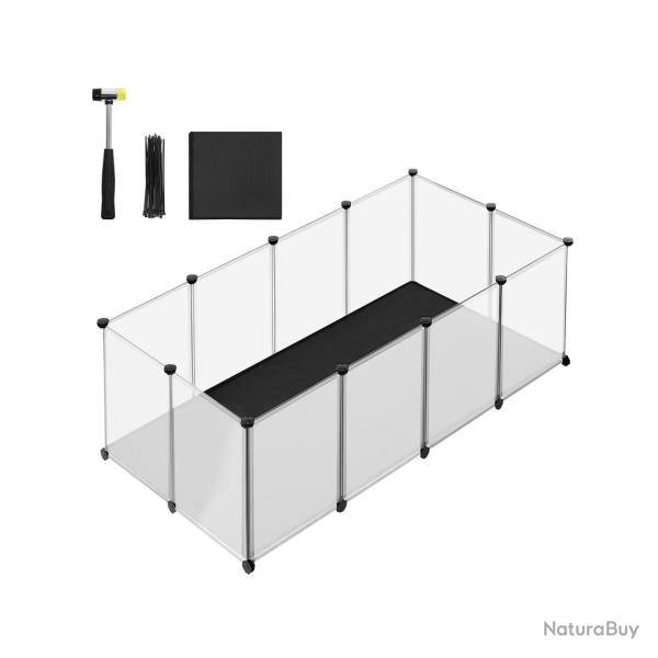 Enclos pour animaux avec plancher et tapis imperm�able et amovible parc pour petits animaux pour ha