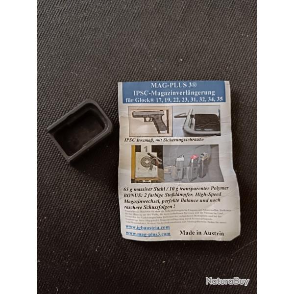 TALON DE CHARGEUR ACIER +2 MAG-PLUS3 IPSC 17/19...