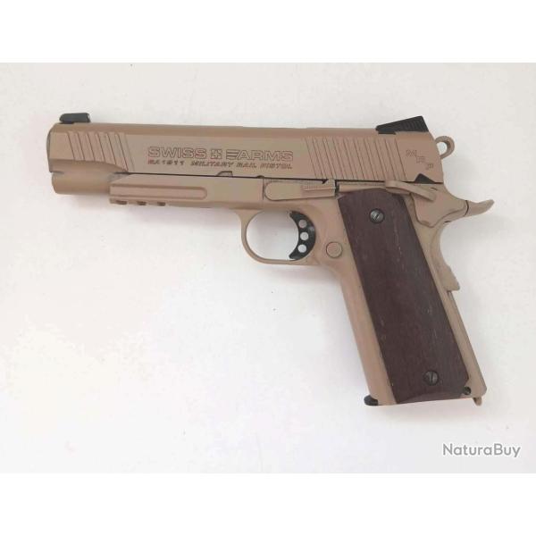 SA 1911 tan Military 4.5mm billes acier  blowback - poign�es bois (au choix)