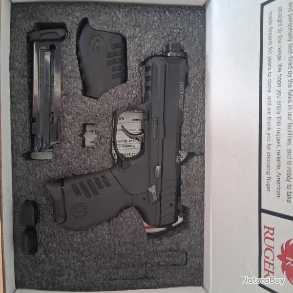 Pistolet Ruger SR22 - canon 3,5" - Cal. 22LR - Filet� 1/2x28