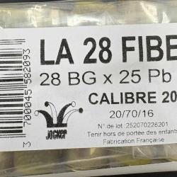 Cartouches JOCKER calibre 20 70 LA28 FIBER bg x25