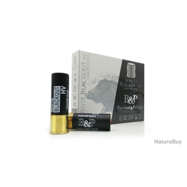 Cartouches B&P White Blackout HV Slug 28g - Cal. 12 x1 boite