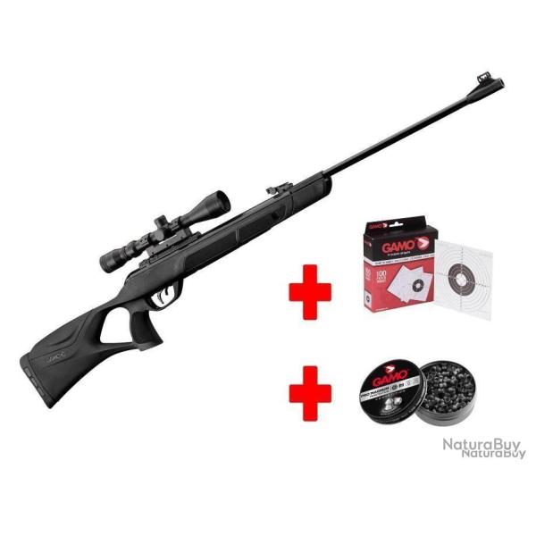 Gamo Pack G-MAGNUM 1250 cal.5.5 + 3-9 x 40 WR + Cible + bo�te de plombs