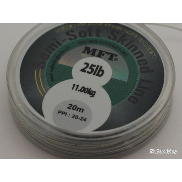 Tresse � bas de ligne - Semi Soft Skin Line - MFT � 25lbs