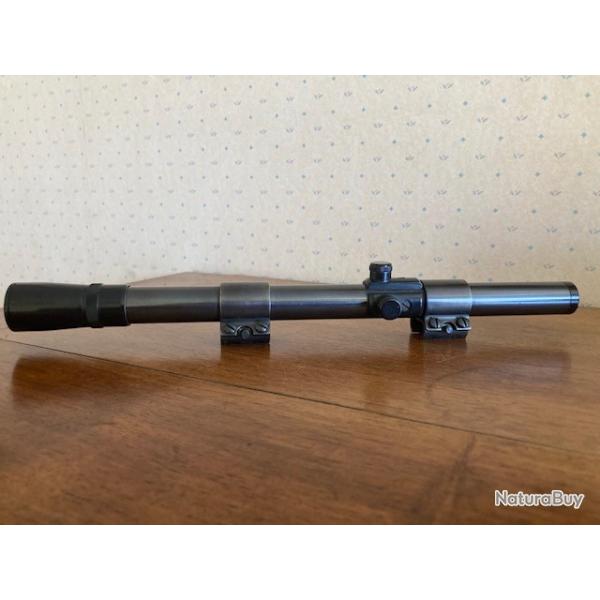 Lunette Allemande GECO  ZIELKLAR  4 x  en acier avec montage amovible en acier pour rail de 11 mm