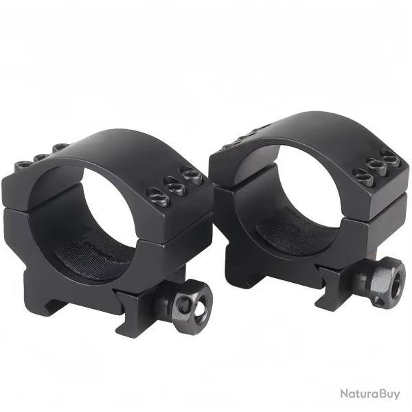 Colliers de fixation Bas pour lunette de tir, rail picatinny diam�tre 30 mm triple attache