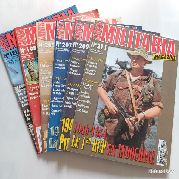 MILITARIA Magzines lot de 6