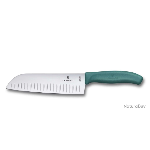 Victorinox 6.8524.17C1B Couteau santoku - manche kalegreen