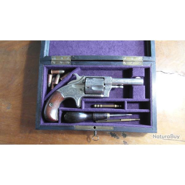 Rvolver A Hopkins & Allens, Mod. Blue Jacket No. 2, en coffret