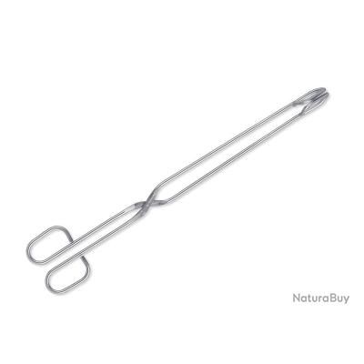 Pince Barbecue 38cm Inox - Pince Retourne Saucisse Avec Roulette - Accessoires Grillade