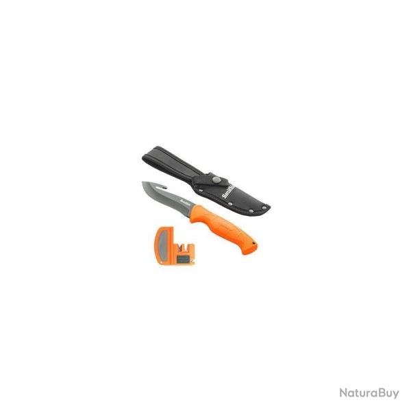Couteau SMITHS COMBO SKINNER + Affuteur ORANGE
