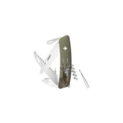 Couteau Suisse D05- OLIVE IMPRESSION CHEVREUIL 12 FONCTIONS