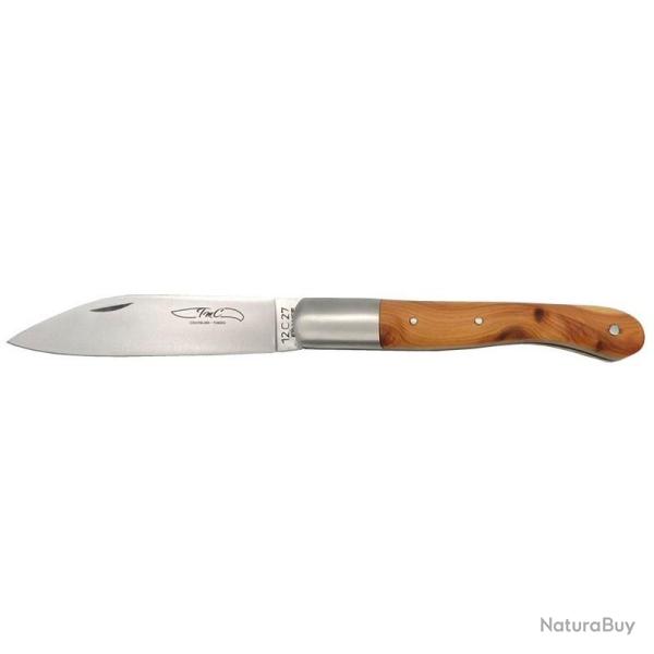 COUTEAU TMC AURILLAC LAME 90mm MANCHE BOIS DE CADE