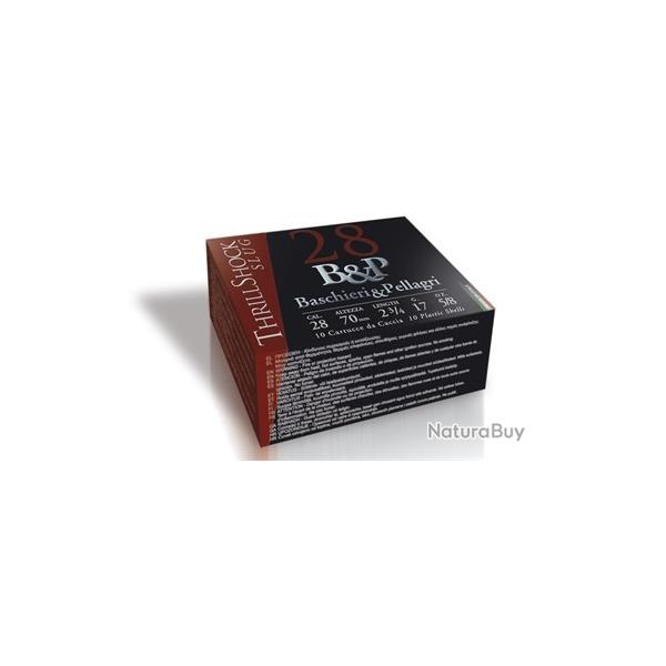Cartouches B&P Thrill Shock Slug 17g - Cal. 28 x10 boites