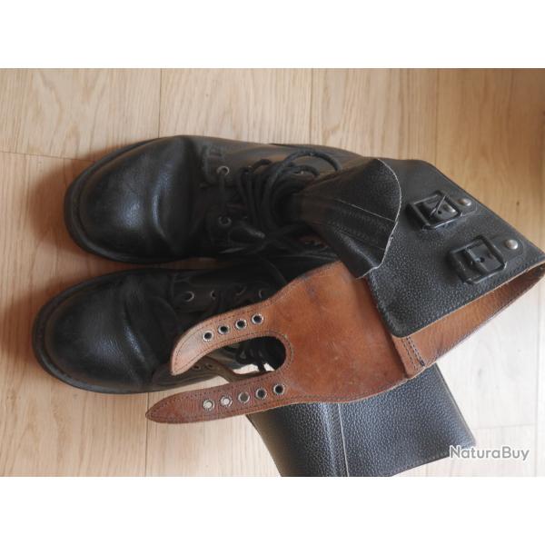 Rangers Arm�e Fran�aise cuir grain� - GG Lyon - taille 42