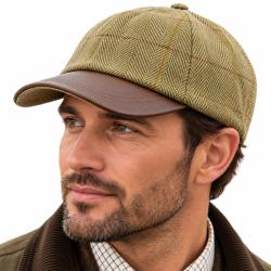 Casquette Tweed style baseball   Lieght