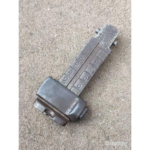 Hausse de carabine Mauser 98 1908 DWM pour l'Uruguay