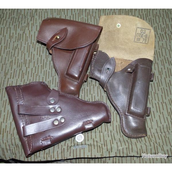 Holster en cuir pour pistolet Makarov russe, mod�le communiste d'�poque, bon �tat, stock surplus