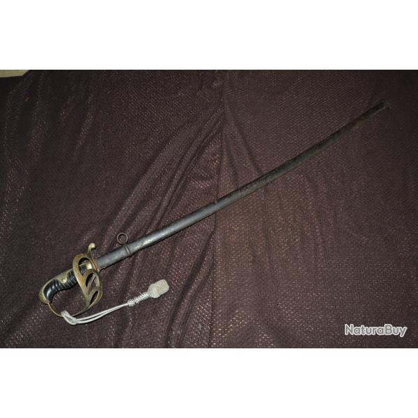 sabre d'officier de cavalerie hussard prussien guerre 14-18 lame grav�e