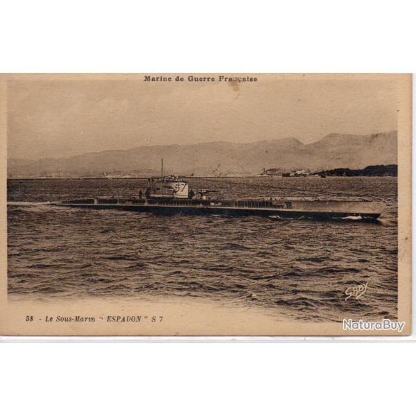 CPA - MARINE DE GUERRE - Sous - Marin " ESPADON " N�1518