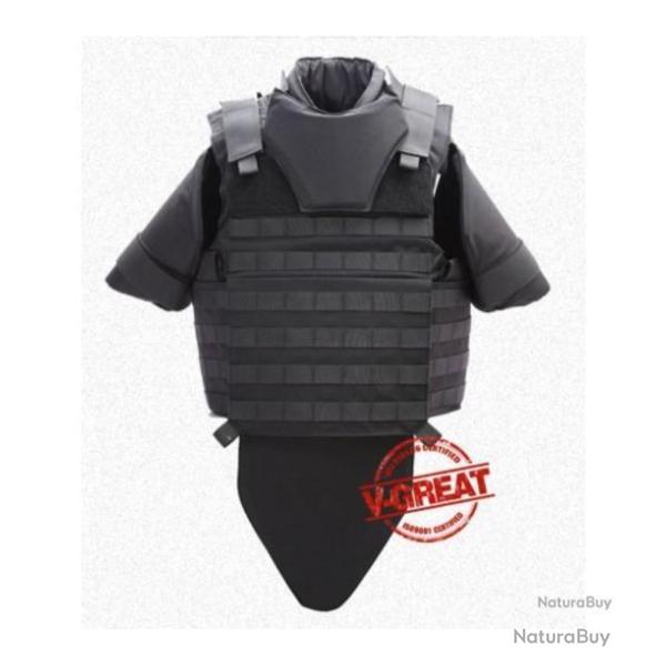 LOT jean Louis / gilet pare balles modulaires et NIJ3a + 2 plaques nij3++ et 2 anti trauma