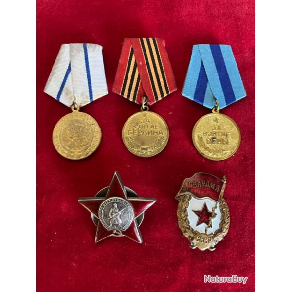 URSS, lot 5 m�dailles