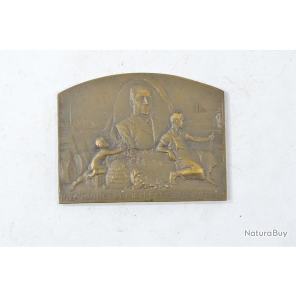 M�daille de table / plaquette Centenaire Jean PERSENAIRE 1924 Belgium Tonnellerie medal Belgique