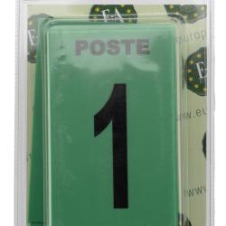 Lot de 27 plaques postes de chasse vert