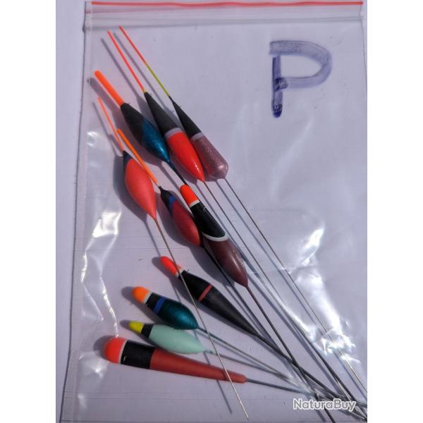 Flotteurs Vintage - lot x 10 pcs de I � P Pack : P - 10 flotteurs multiples