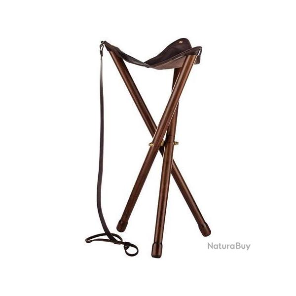 Si�ge Tr�pied Cuir Broderie Sanglier Drapeau France - Januel