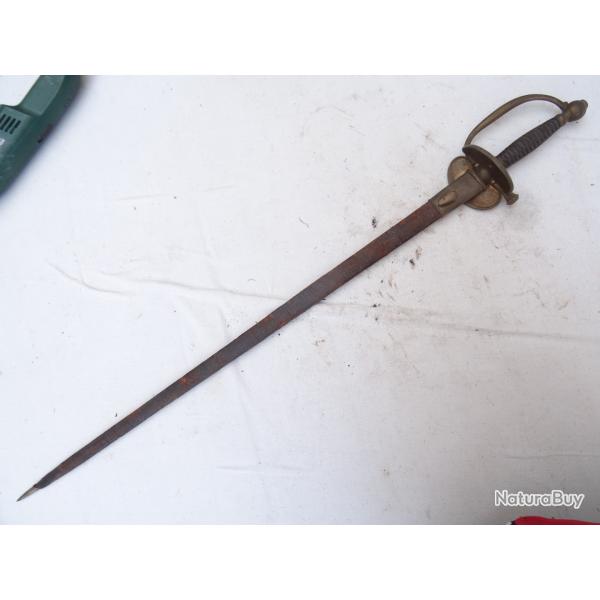 P5) lot  tr�s rare �p�e  d'officier de  grosse cavalerie ,  restauration , matricul�e 256