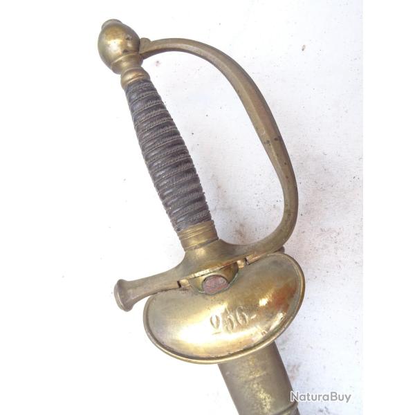 P5) lot  tr�s rare �p�e  d'officier de  grosse cavalerie ,  restauration , matricul�e 256