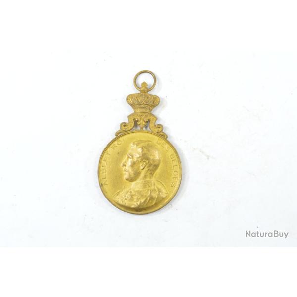 M�daille d�coration Albert Roi des Belges, Bruxelles Kermesse Exposition 1910. Belgique