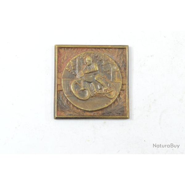 M�daille / jeton bronze motocycliste. R�compense, souvenir, association ? HDB 34mm x 34mm