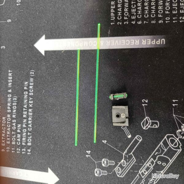 Hausse D�rivable + guidon fibre pour Glock 17 et Glock 34  Eemann tech