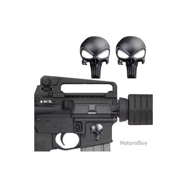 Autocollant mtal 3D noir