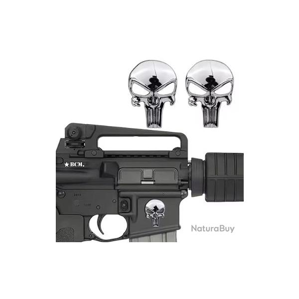 Autocollant mtal 3D argent