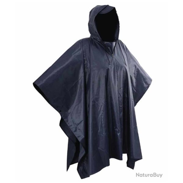 Poncho pluie imperm�able camping randonn�e Bleu marine taille unique polyester pratique l�ger