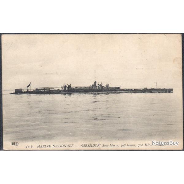 CPA - Marine de Guerre -Le SOUS - MARIN " MESSIDOR " N�1525