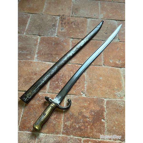 Ba�onnette fran�aise Chassepot 1866 monomatricule - Napol�on III Second Empire Guerre 1870