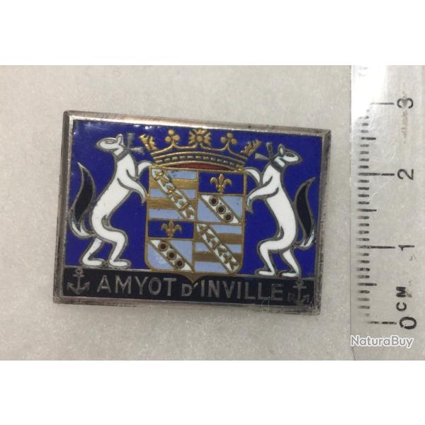 FRANCE MARINE - INSIGNE AVISO DRAGUEUR AMIOT D'INVILLE 1947/1966 Fabrication Drago Paris