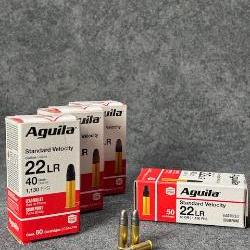 Cartouches Aguila - Calibre 22 LR - SV SP 40 Grains - lot de 500