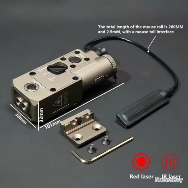 Indicateur laser CQBL-1 rouge botier bronze- Picatiny 20 mm (2)