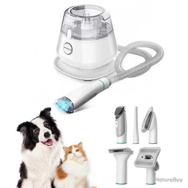 INSE P20 300W Kit de toilettage professionnel pour animaux de compagnie avec aspirateur 9000PA, tond