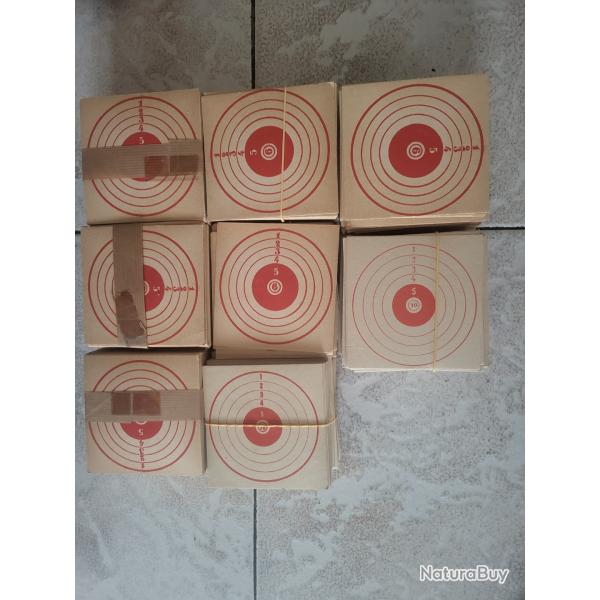 Lot 1300 cibles 10x10 cartonn