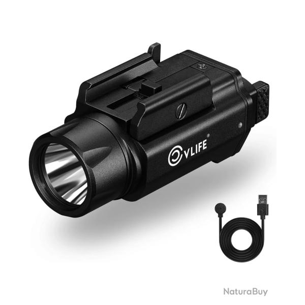 1� sans prix de r�serve - Lampe tactique CVLIFE 1500 Lumens (Recharge magn�tique)