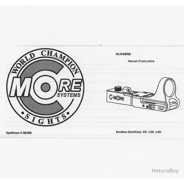Notice C-MORE Modles SR, CSR, ASR en franais