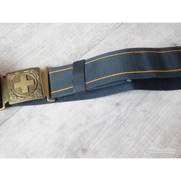 Ceinturon Officier Suisse, boucle carre, pour port de la dague de parade (B)