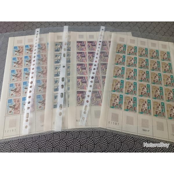 (003) collection,  4 feuilles timbres Tchad, (m�tiers)