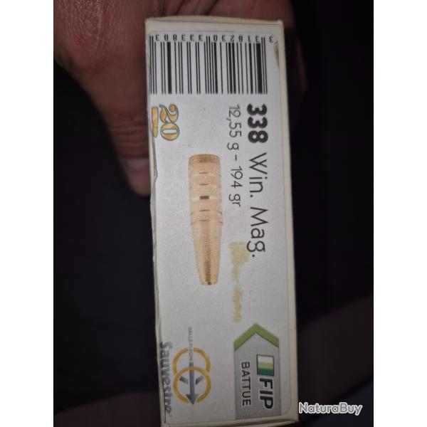 Balle 338, boite entam�, il en reste 12